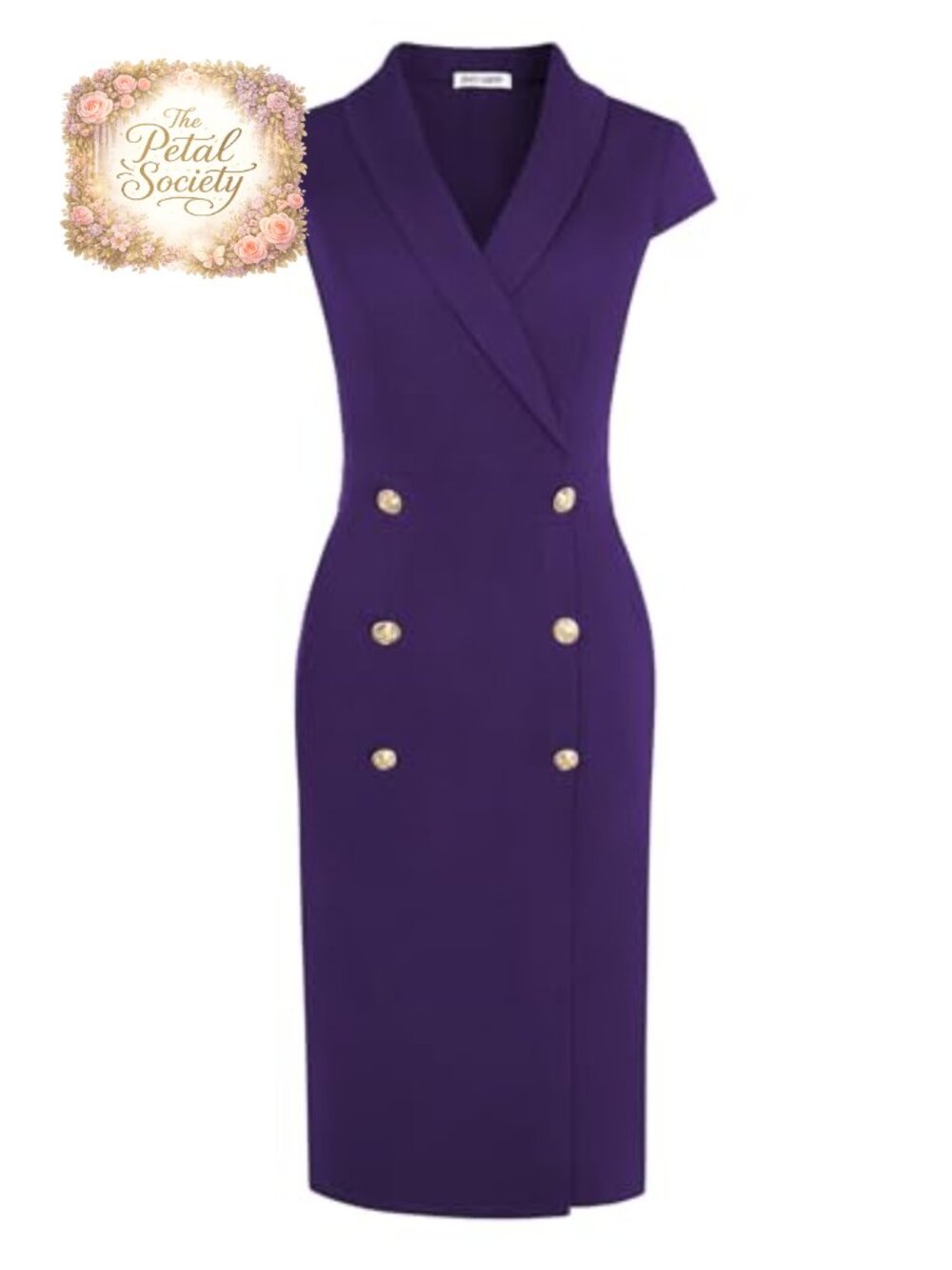 Work Bodycon Dress Cap Sleeve V-Neck Knee-Length Business Casual